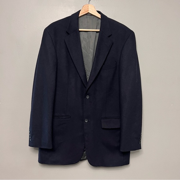 VTG Oscar De La Renta Men’s Black Wool/Cashmere Blazer Size 40L
